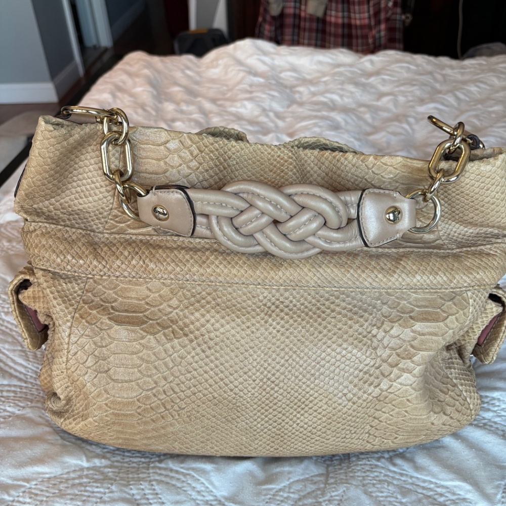 Coach Tan Python Shoulder Bag - image 7